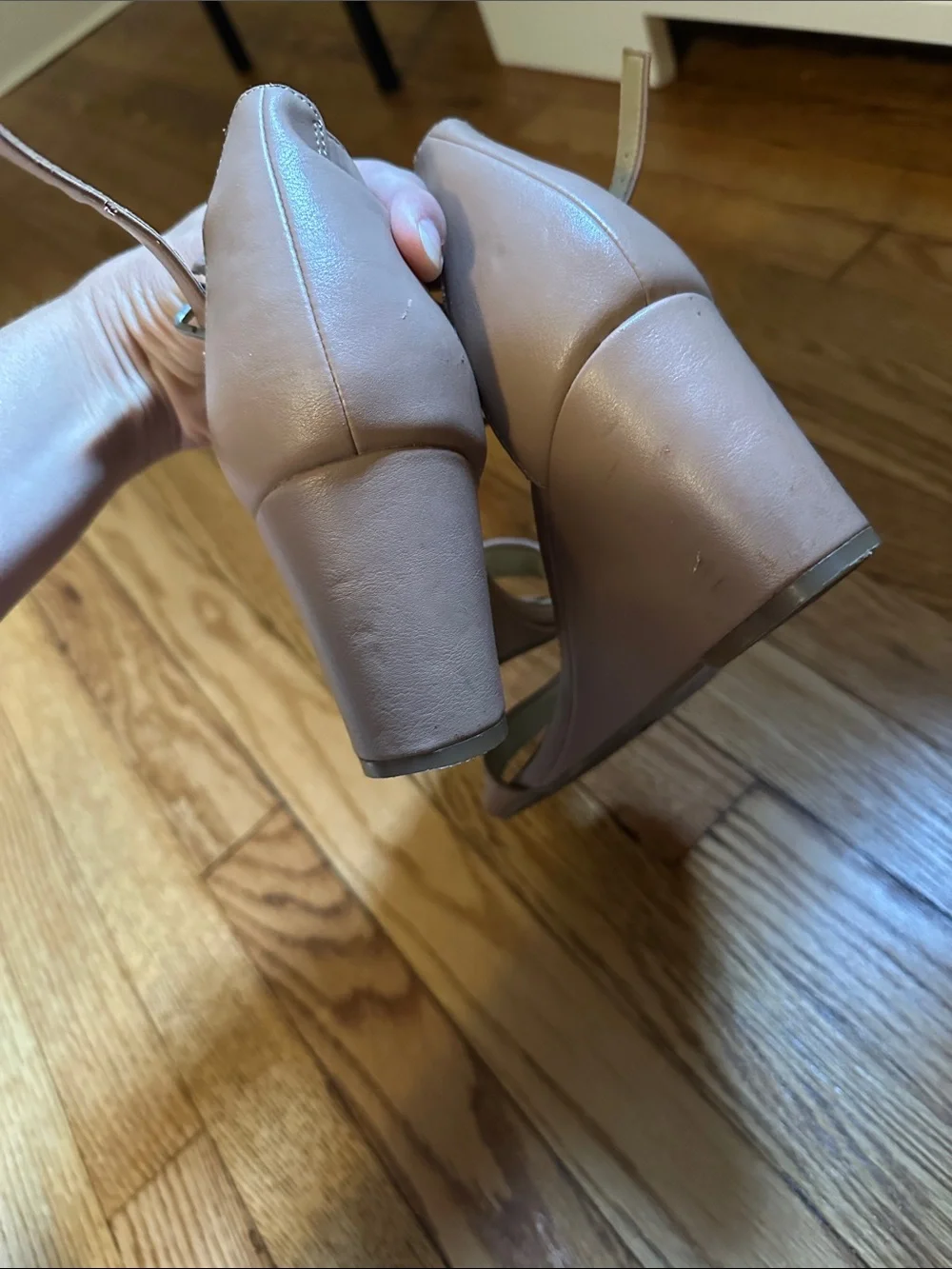 Naturalizer Beige/Tan Ankle-Strap Wedge Sandals
